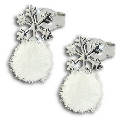 teenie weenie fiocchi di neve pompom orecchini