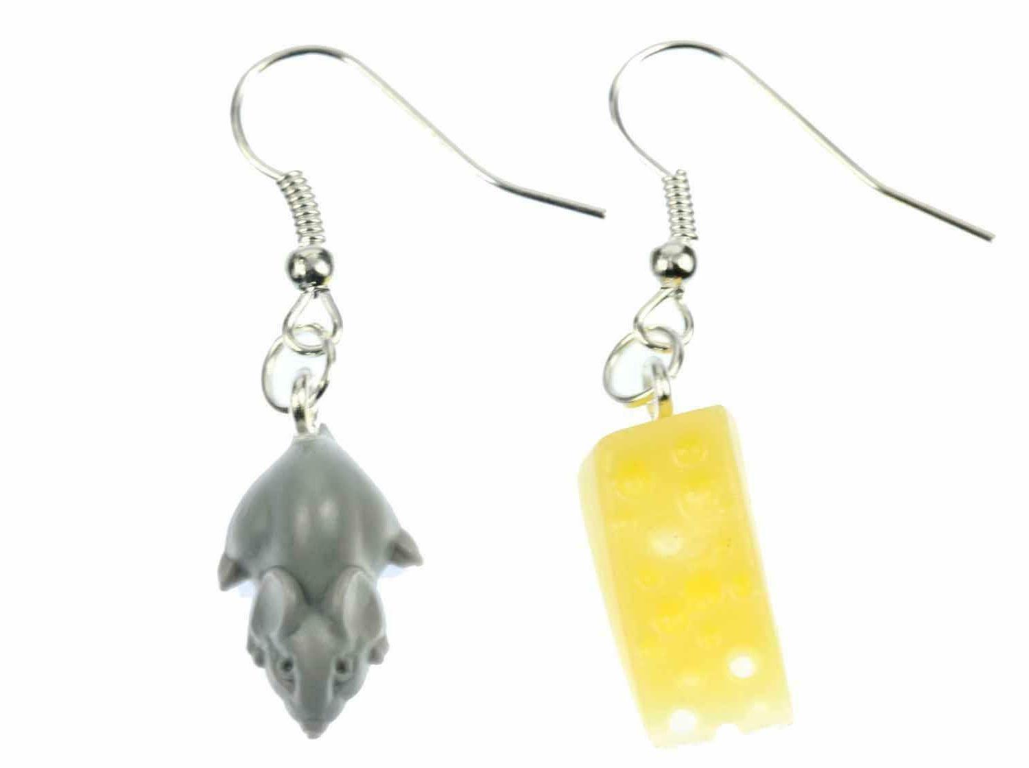 topo e formaggio orecchini topolino da mangiucchiare