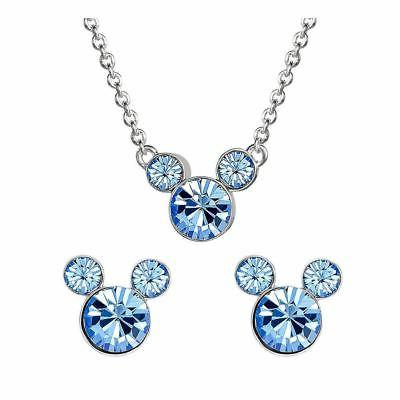topolino pietra blu argento sterling collana e