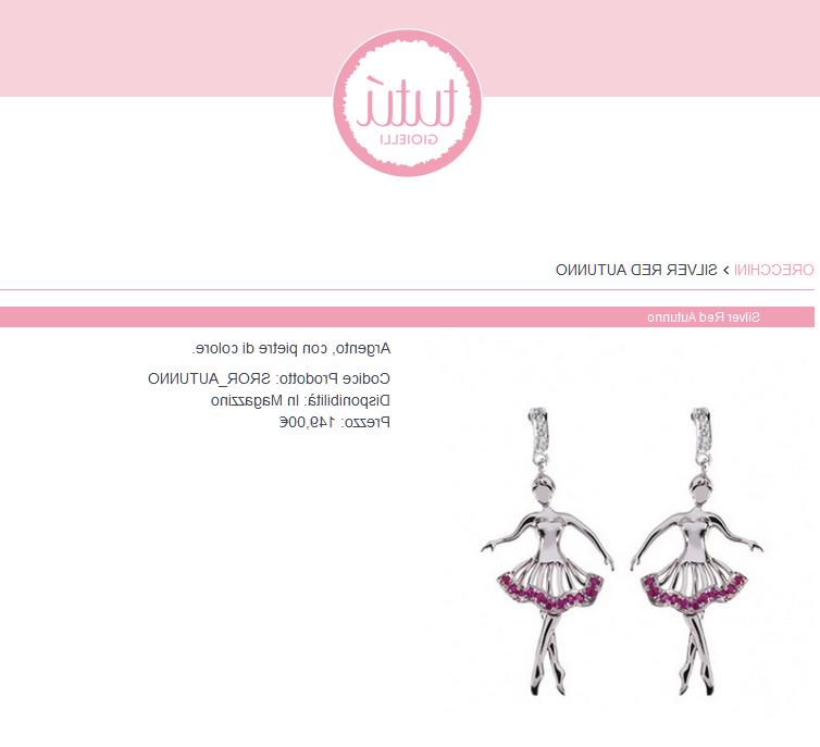 tutu gioielli orecchini le ballerine in argento
