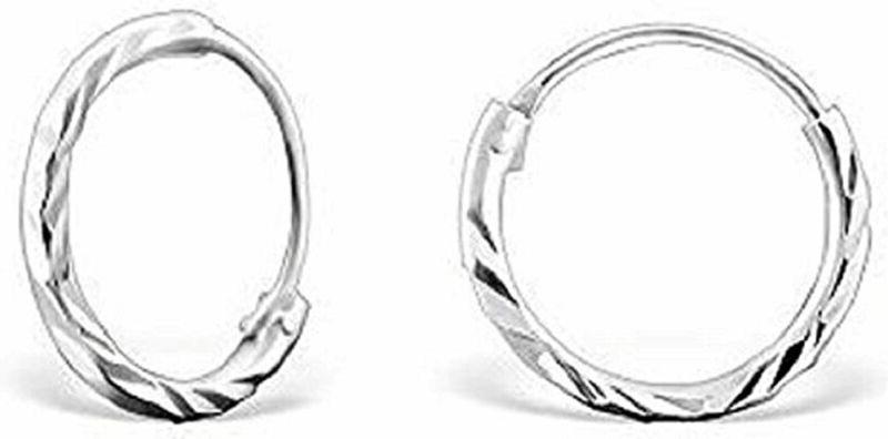 unbespielt orecchini gioielli in argento 925 hoops