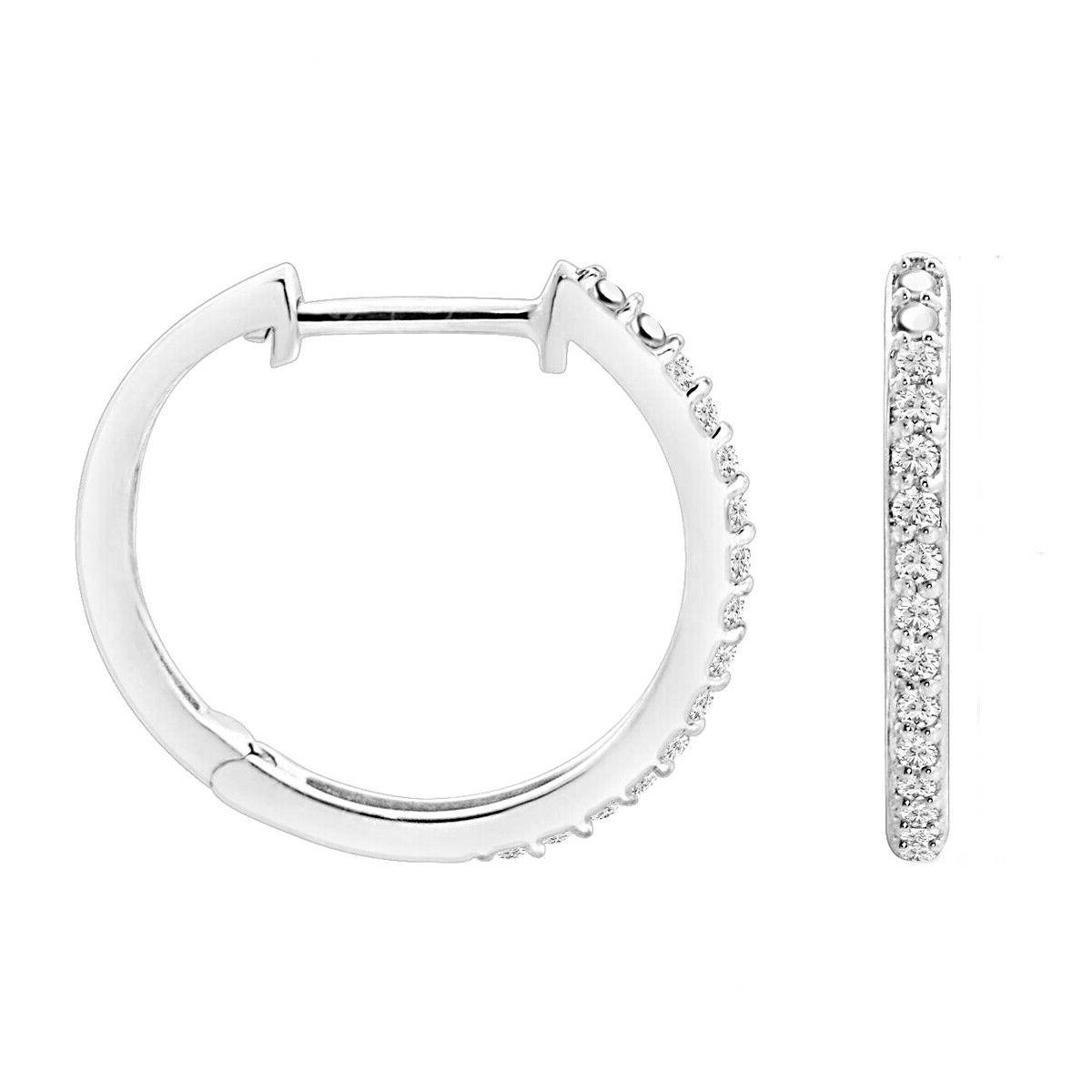 uomo diamante orecchini a cerchio 925 argento