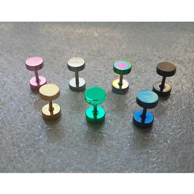 uomo finto dilatatore orecchino acciaio piercing inox