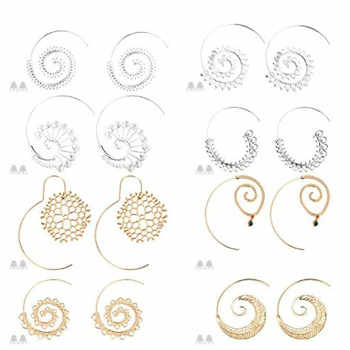 vathery vintage bohemian orecchini 8 paia di