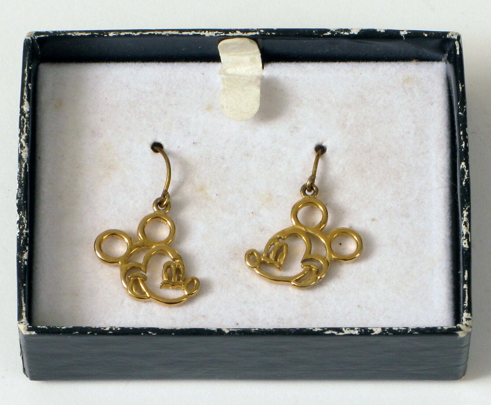 vintage argento sterling topolino land orecchini bello