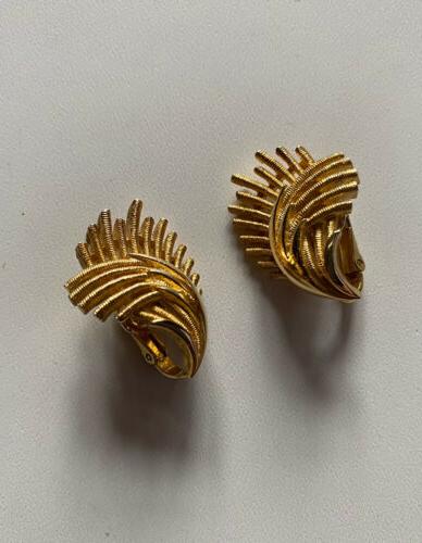 vintage earrings goldtone orecchini clips nuovi
