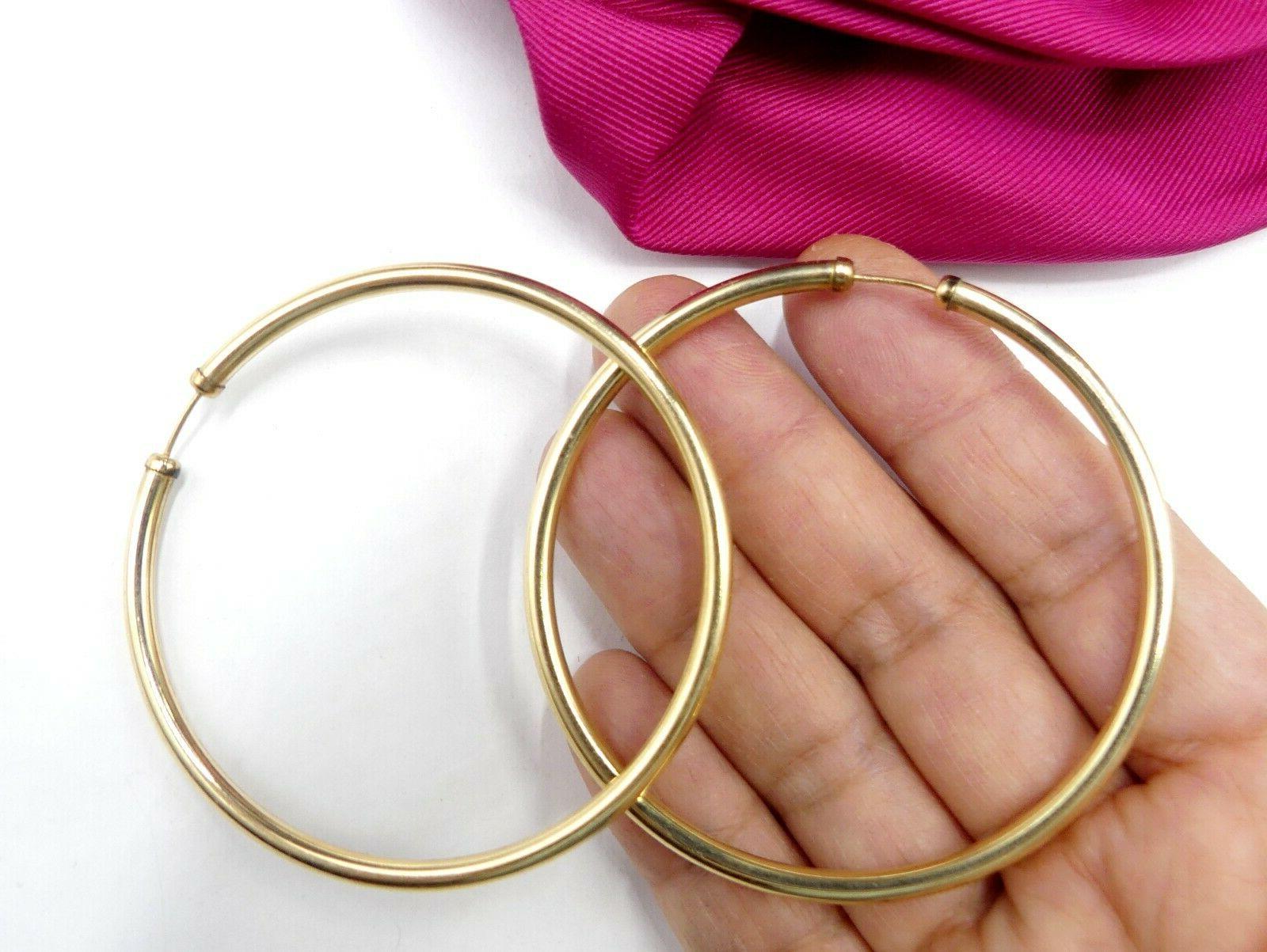 vintage grande rotondo gold filled cerchio orecchini