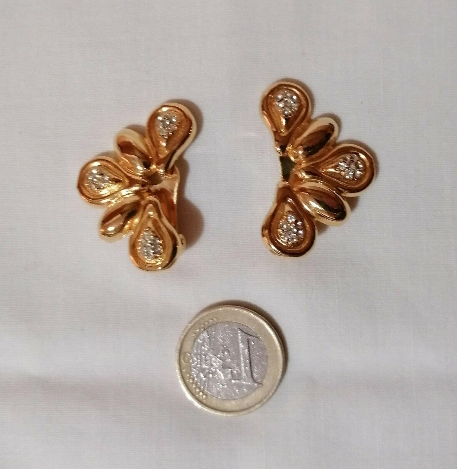 vintage orecchini a clip dorati