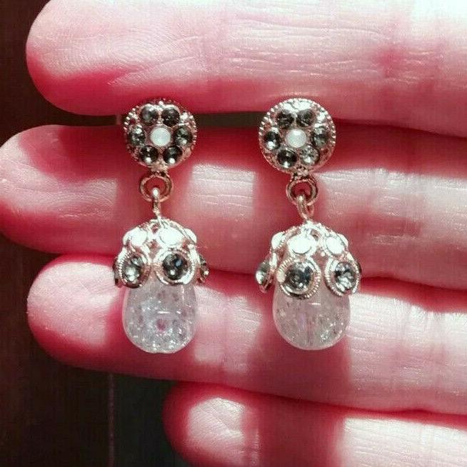 vintage stile orecchini pendenti cristalli per sposa