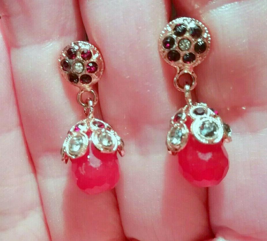 vintage stile rosso semplice orecchini pendenti goccia