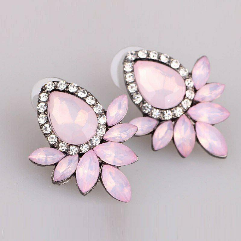 women s fashion earrings cristalli rhinestone gray