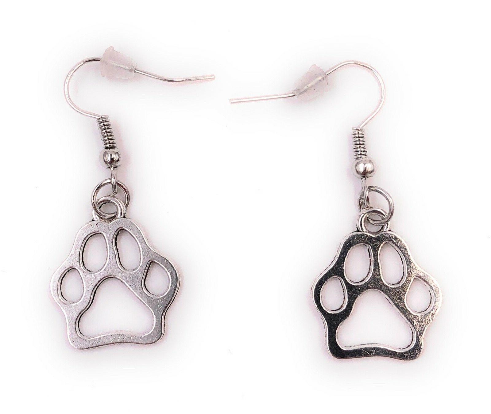 zampa di cane zampa orma stampa orecchini