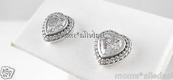 Luccicante Love Originale PANDORA Argento Cuori Orecchino 29