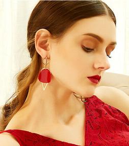 Pendente Rosso 750er Oro 18k Placcato Oro Alla Moda