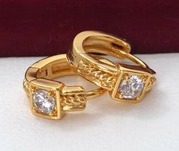 A Cerchio Con Cristallo Swarovski 999er Oro 24k Placcato Oro