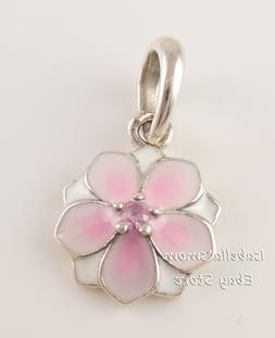 Magnolia Bloom Autentico PANDORA Smalto Rosa Fiore Pendente 