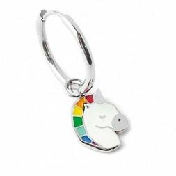 MARLU' MONO ORECCHINO CON PENDENTE UNICORNO ACCIAIO 18OR069
