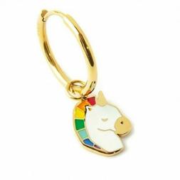 MARLU&rsquo; MONO ORECCHINO CON PENDENTE UNICORNO PVD ORO 18OR06