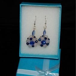 Quarzo Rosa, Lapislazzuli , Madre Perla Blu E Argento