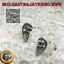 Mini orecchino in argento 925&permil; cuore spezzato "best friend