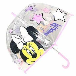 Minnie Star - Ombrello a cupola trasparente, manuale, per ba