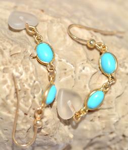 Donna In Oro Giallo 18 Kt Titolo 750 Turchese E C. Di Rocca