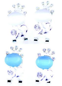 Molto bella color argento resina gatto con ciondolo a corona