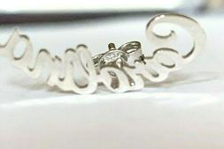 MONO ORECCHINO ARGENTO 925 CAROLINA SINGOLO CON NOME