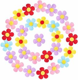 NBEADS 60Pcs Patch di Fiori in Feltro Imbottito, Adesivi Sto