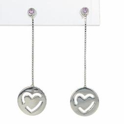 - Argento Cuore Rosa Ciondolo