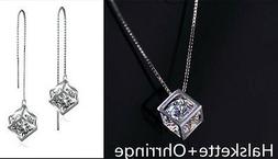 " NUOVO " donna argento 925 SET ACCESSORI COLLANA + XXL lung