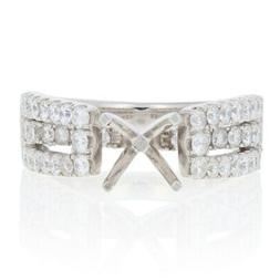 Fidanzamento Anello 14k Oro Per 6.5mm Centrale Euro Stelo Di