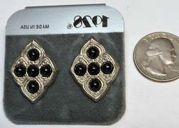 Nuovo Originale Scheda 1928 Color Argento 4 Nero Perline Rom
