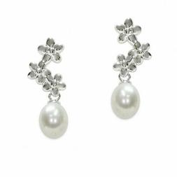 In Argento 925 Perle Di Acqua Dolce 6&frac12;x7mm