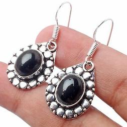 Onice Nera Gemma Stile Etnico Design Gioielli Handmade Orecc