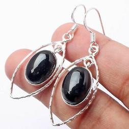 Onice Nera Gemma Stile Etnico Design Gioielli Handmade Orecc