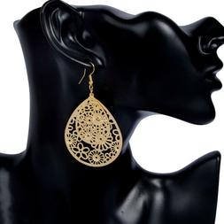 Donna Pendenti Lunghi A Doppia Goccia Raffinati Colore Argen