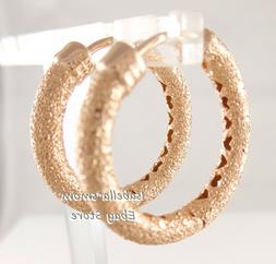 Opaco Brillante Autentico Pandora Rosa Placcato Oro Orecchin