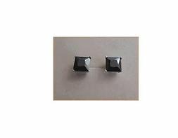 Argento Uomo Donna Punto Luce Diamante Nero Quadrato Quadro