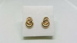 A Bottone Ad Anelli In Oro Giallo,bianco E Rosa 18kt 750 2,5