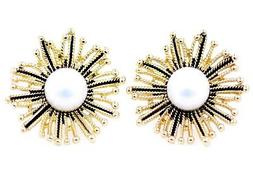 A Bottone Con Grandi Mami Oro / Nero / Dente Di Leone / Fior