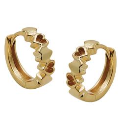 A Cerchio 12x3mm Orecchini, Cuoricini, Verniciato Rosso, 375