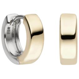 A Cerchio 13,3x4,1mm Di 925 Argento Bicolore Placcato Oro Pi