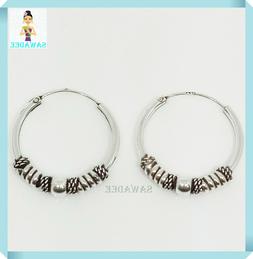 A Cerchio 20mm  In Argento Baly Boho Etnic Stile Uomo Donna 