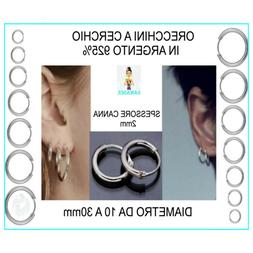 A Cerchio Cerchietto Argento 925% Uomo Donna Misura 2mm X 10