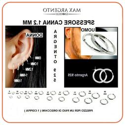 A Cerchio Cerchietto Argento 925 Uomo Donna Diametro Da 1.2 