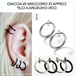 A Cerchio Cerchietto In Acciaio Uomo-donna Con Clip 12mm Nas