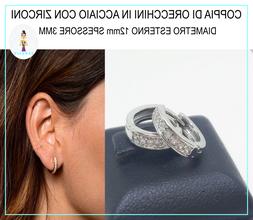 A Cerchio Cerchietto Piccolo In Acciaio Da Uomo Donna Con Zi