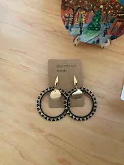 A Cerchio Con Charms- Delica Miyuki - Nero Ed Oro - Mod. Ame