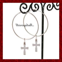 A Cerchio Con Croci Gioielli Donna In Argento 925 Rodiato Or